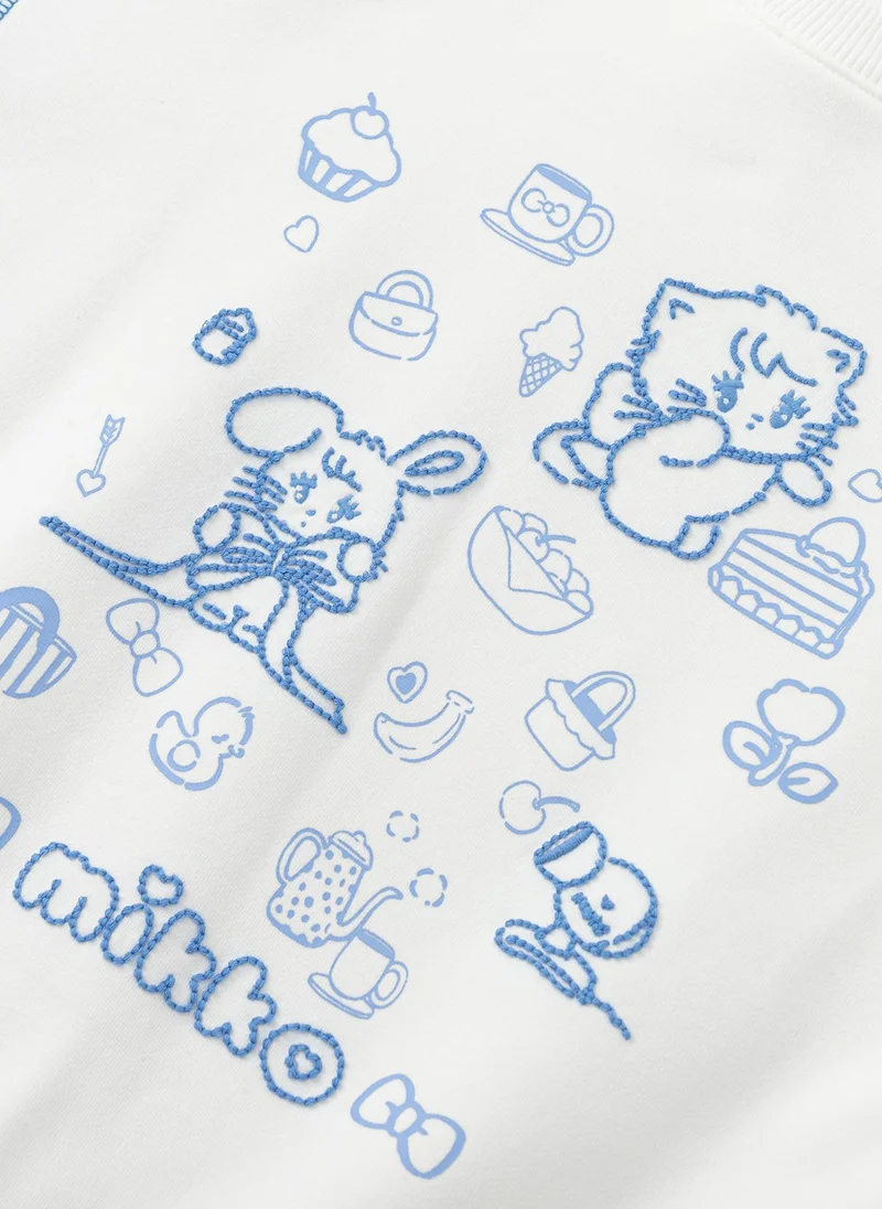 Balabala White Kids Girls Round neck sweatshirt for Women | Best Price UAE